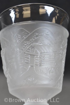 EAPG Westward Ho cov. compote and (12) goblets - 16
