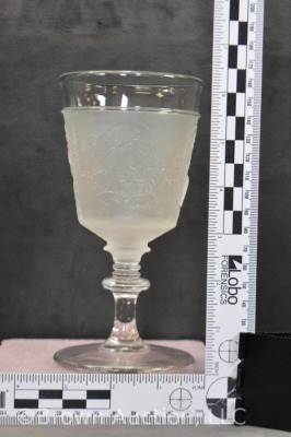 EAPG Westward Ho cov. compote and (12) goblets - 18
