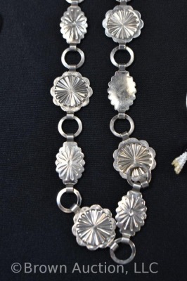 Assortment of costume jewelry incl. shell, beaded, conch belt, etc. - 4