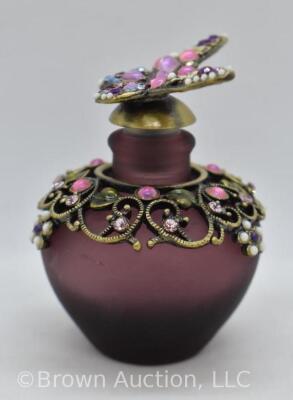 D'Arte Murano 2.75"h perfume bottle w/ butterfly stopper - 5