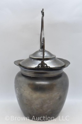 Victorian silverplate "Crackers" jar - 2