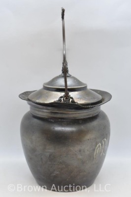 Victorian silverplate "Crackers" jar - 4