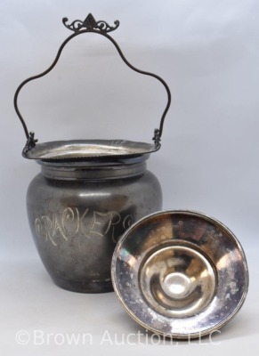 Victorian silverplate "Crackers" jar - 7