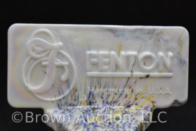 Fenton dealer sign on spackled base - 6