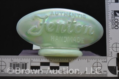 Fenton dealer sign, sea mist green - 11