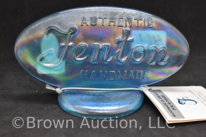 Fenton dealer sign, blue