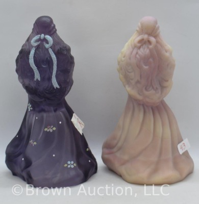 (2) Fenton Art Glass Southern Belle 8" figurines - 3