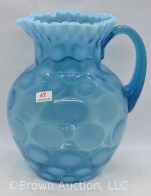 Northwood blue opalescent 8.5" water pitcher - 2