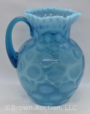 Northwood blue opalescent 8.5" water pitcher - 4