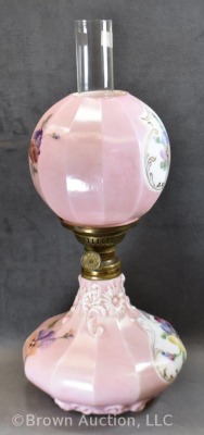 Pairpoint junior miniature GWTW lamp, pink paneled - 4