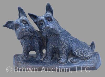 Twin Scottie dogs Cast Iron door stop