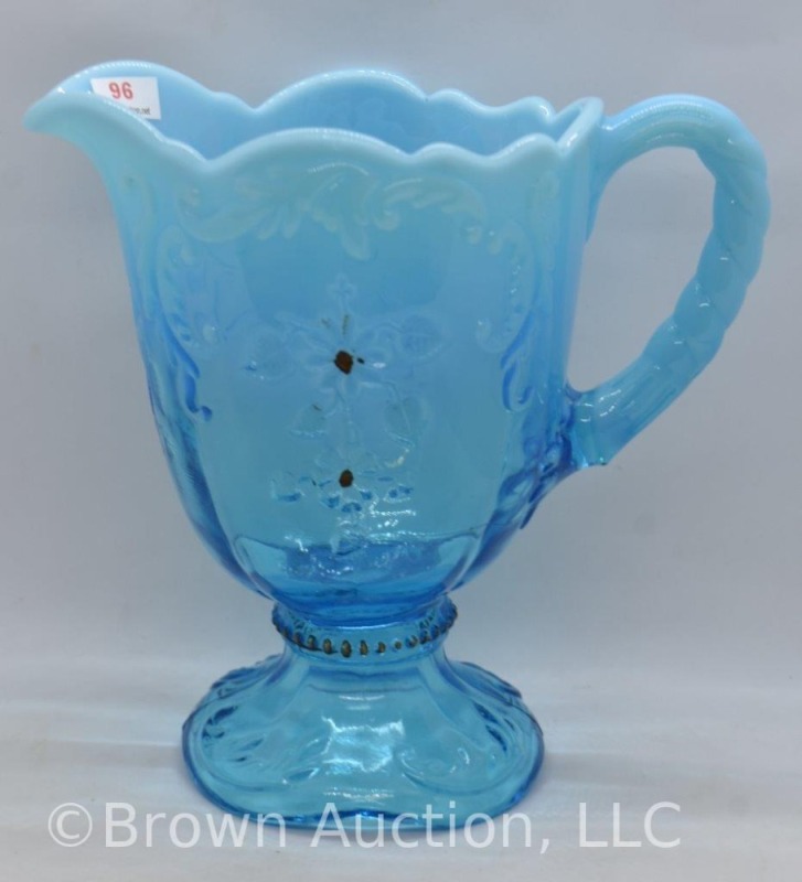 EAPG Northwood Intaglio blue opalescent 8.5" pitcher