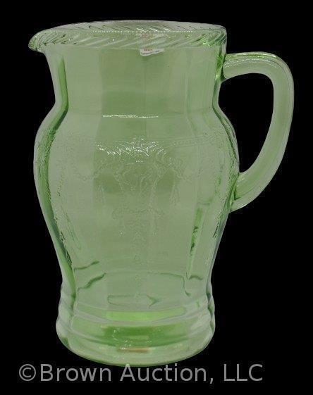 EAPG green depression 8.25"h pitcher