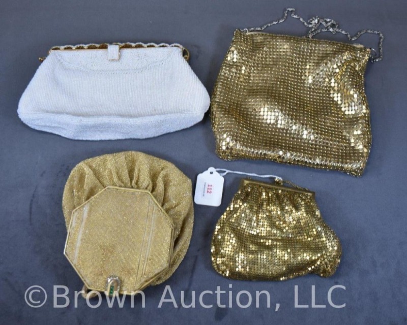 (3) Vintage ladies handbags, couple with matching coin purses