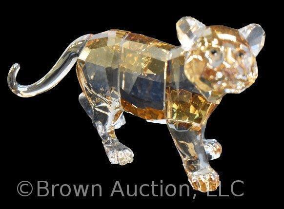 Swarovski Silver Crystal #9100 color Tiger Jung cub (standing), mib