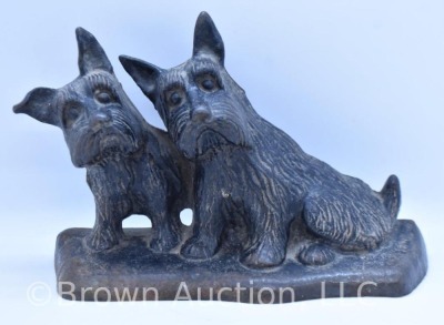 Twin Scottie dogs Cast Iron door stop - 11