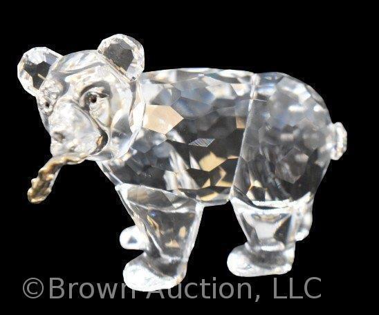 Swarovski Silver Crystal #7637 Grizzly cub with fish, mib