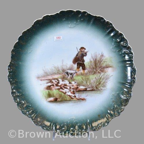 Unm. 13.5"d hunting scene charger plate