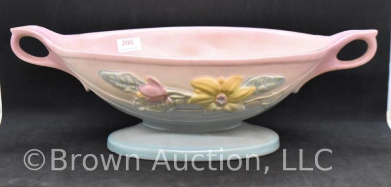 Hull Magnolia 26-12.5" console bowl, pink/ blue