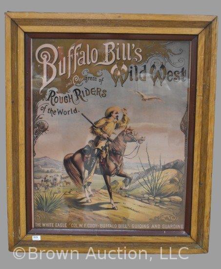 Advertising poster of Buffalo Bill's Wild West show, "Guiding and Guarding"