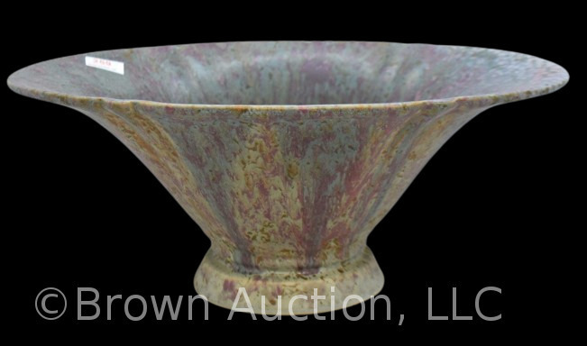 Roseville Carnelian II 5"h x 12"w bowl, bluish green/ violet