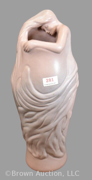 Van Briggle Lorelei 11" vase, persian rose glaze