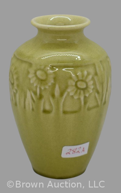 Mrkd. Rookwood #2591 5.5" vase, glossy apple green, dated XLVI