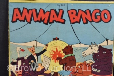 "Animal Bingo" No. 225 by Baldwin Mfg., 1950's tin litho, - 4