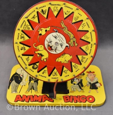 "Animal Bingo" No. 225 by Baldwin Mfg., 1950's tin litho, - 8