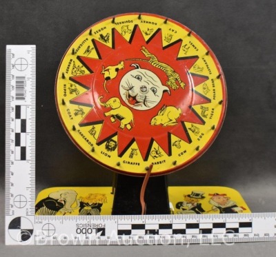 "Animal Bingo" No. 225 by Baldwin Mfg., 1950's tin litho, - 13