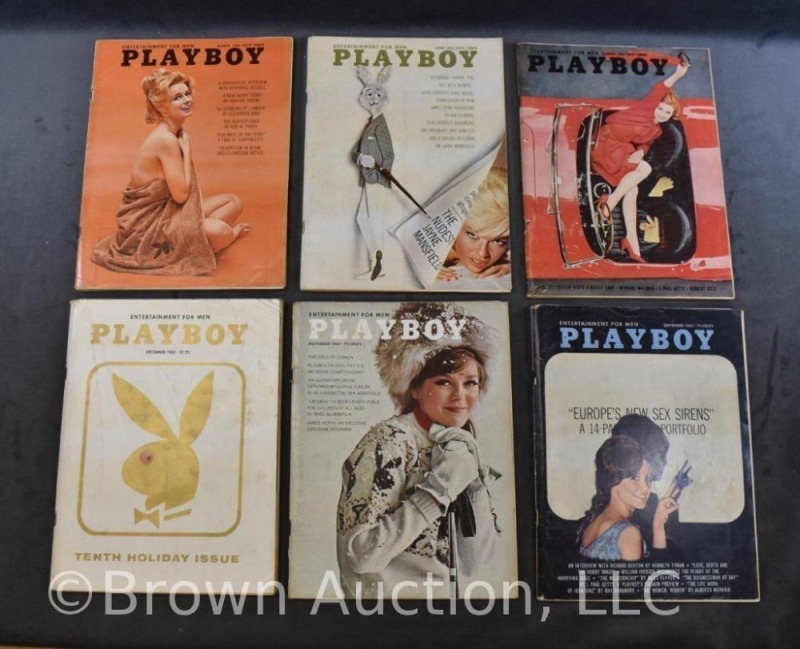 (6) 1963 Playboy magazines: Mar., June, Aug., Sept., Nov., Dec.