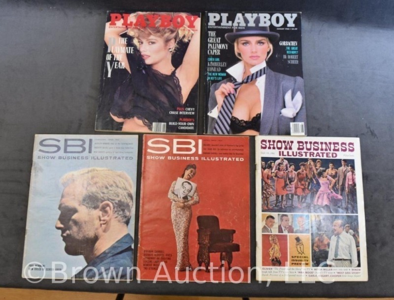 (5) Magazines: Showbusiness Illustrated: Sept. '61, Feb. '62, Apr. '62; Playboy: June '88, Aug. '88