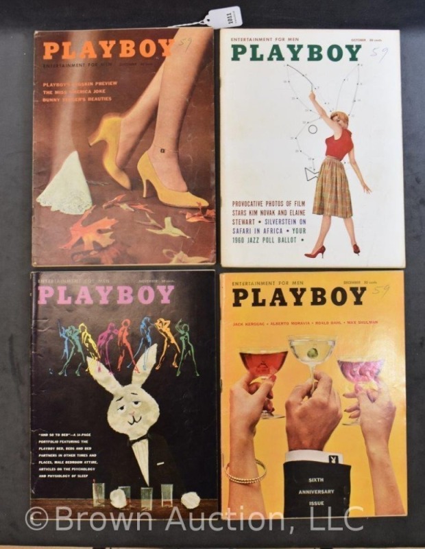 (4) 1959 Playboy magazines: Sept., Oct., Nov., Dec.