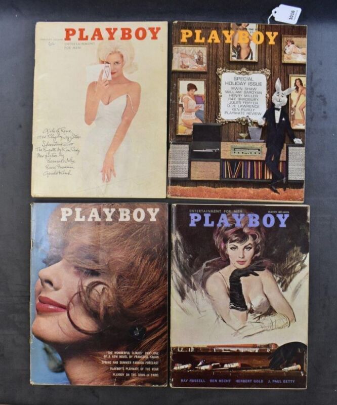 (4) 1962 Playboy magazines: Jan., Feb., Mar., Apr.