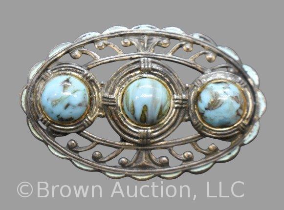 Native American turquoise brooch