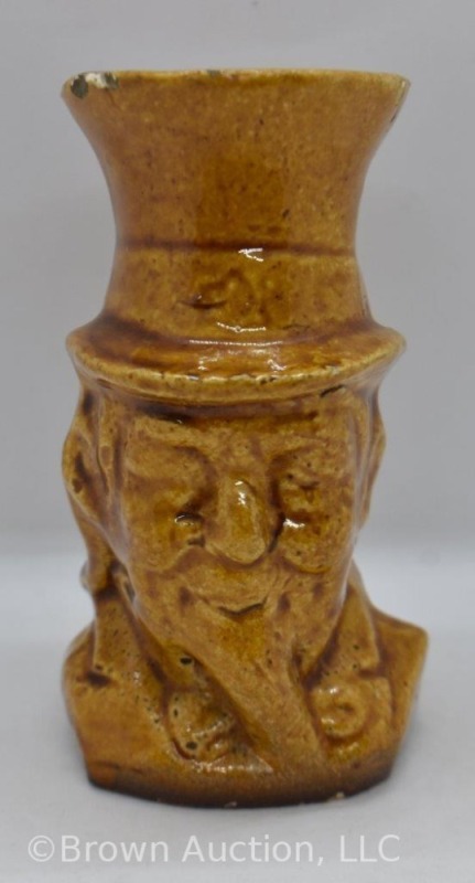 Roseville Early bank, No. 6 Uncle Sam, 4" tall