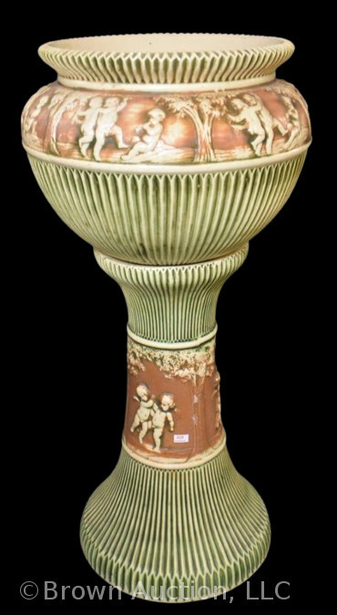 Roseville Donatello 579-12" jardiniere and pedestal