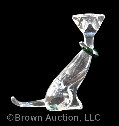 Swarovski Silver Crystal #7685 Cat Emerald Symbols, mib