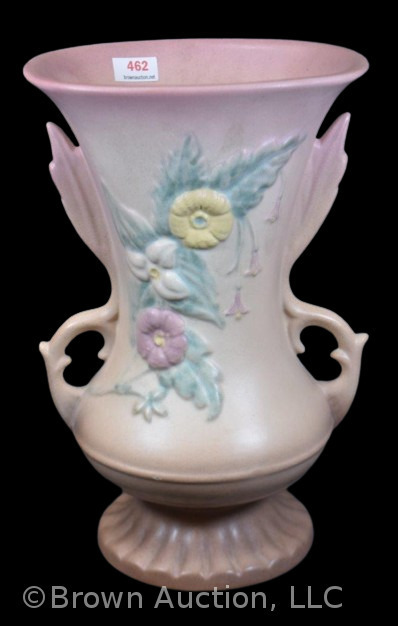 Hull Wildflower 77-10.5" vase, pink/ brown