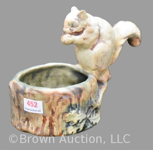 Mrkd. Weller Woodcraft Squirrel 4.5" planter/ bowl