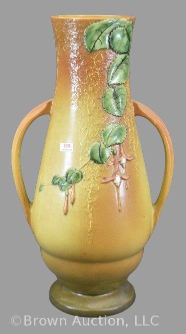 Roseville Fuchsia 905-18" vase, brown