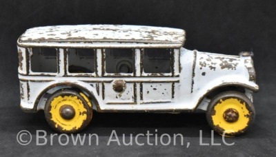 Cast Iron bus with steel wheels, 5"l - 2