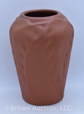 Van Briggle 5"h leaf vase, terracotta - 3