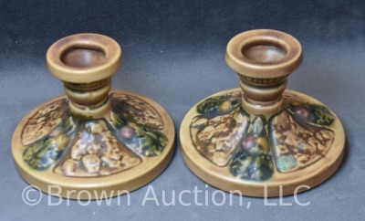 Pair of Roseville Florentine I 3"h candleholders - 2