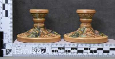 Pair of Roseville Florentine I 3"h candleholders - 5