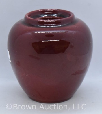 Mrkd. Rookwood 4"h glossy maroon vase, Shape #1321E, dated XLIX - 2