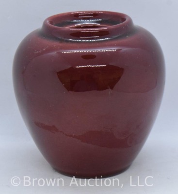 Mrkd. Rookwood 4"h glossy maroon vase, Shape #1321E, dated XLIX - 3