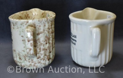 (2) Advertising spongeware 4.5" milk pitchers - 2