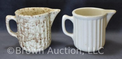 (2) Advertising spongeware 4.5" milk pitchers - 3