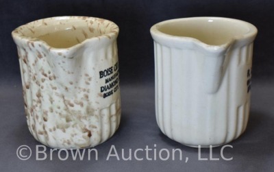 (2) Advertising spongeware 4.5" milk pitchers - 4